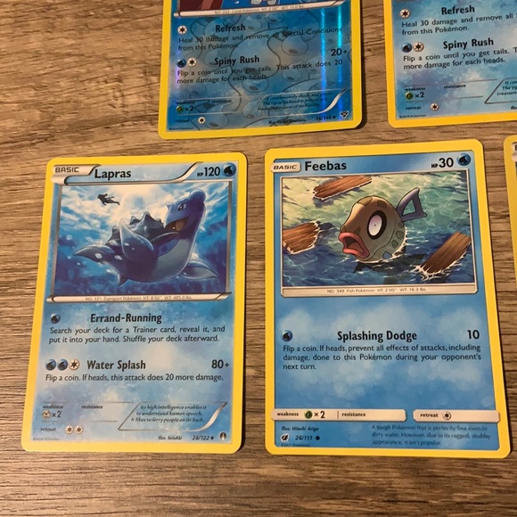 Pokemon TCG Corsola/Lapras/Feebas/Mantine Bundle (8 Cards) - Picture 4 of 12